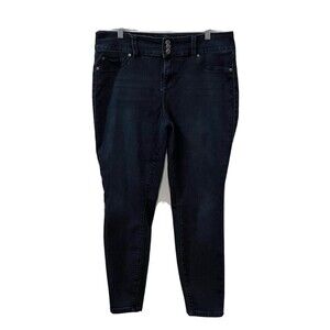 Torrid Womens Jegging Jeans SZ 16R Dark Wash Blue Denim 3 Buttons Jeans